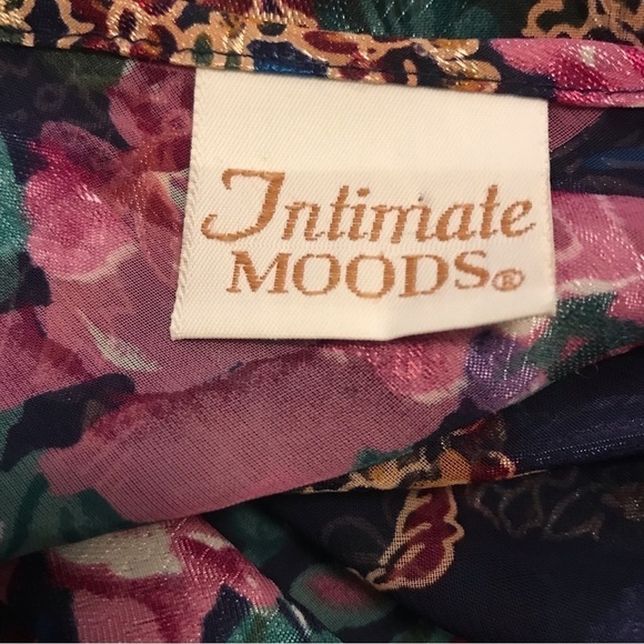 VINTAGE Intimate Moods Floral Slip Dress & Robe Set - Picture 7 of 7